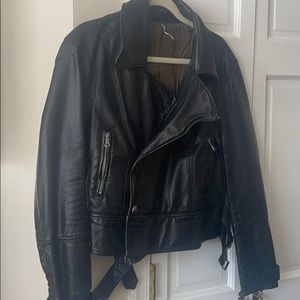 Free people leather jacket